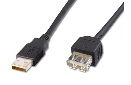 Prodlužovací kabel USB 2.0 , A-A, 1,8m černá