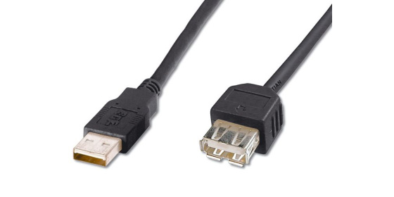 Prodlužovací kabel USB 2.0 , A-A, 1,8m černá