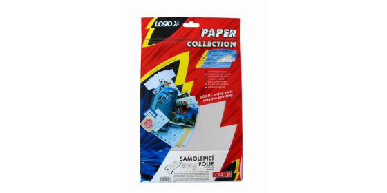 Stříbrná matná samolepicí fólie, 145g/m2, 1200dpi, 10 listů, laser, L, sam. folie 65g/m2, papírový.podkl.70g/m2