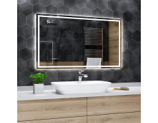 Koupelnové zrcadlo s LED podsvícením 120x75 cm ATLANTA 