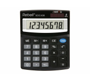 Rebell Kalkulačka RE-SDC408 BX, černá, stolní, osmimístná