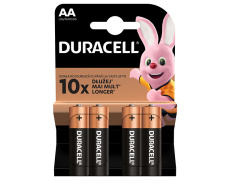 Baterie alkalická, AA, 1.5V, Duracell, blistr, 4-pack, 42302, Basic