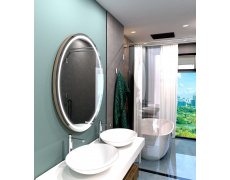 Koupelnové zrcadlo kulaté LONDON PREMIUM s LED osvětlením 