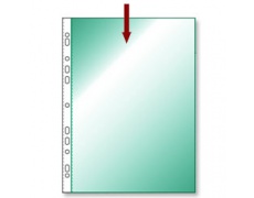Obal na doklady s EURODĚROVÁNÍM A4 hladký zelený transparentní 100ks