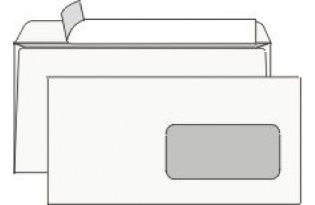 Obálka DL s okénkem samolepící s krycí páskou 1000ks