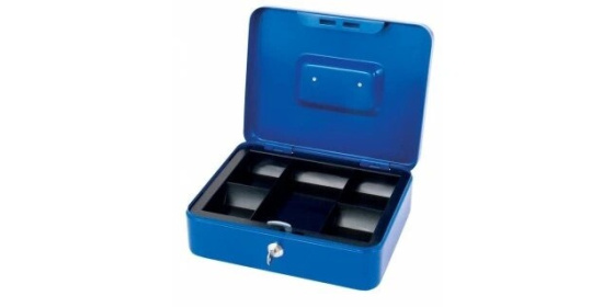 Přenosná pokladna Donau 200x180x90mm modrá