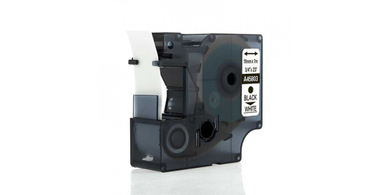 DYMO páska D1 45803 19mm x 7m černo/bílá kompatibilní páska