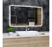 Koupelnové zrcadlo s LED podsvětlením 130x80 cm OSAKA