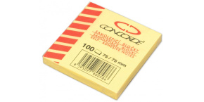 Samolepící bloček žlutý 75x75mm CONCORDE 100 listů 