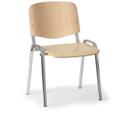 Konferenční židle dřevěná ISO, chromovaný kov , židle konferenční