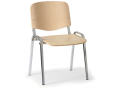 Konferenční židle dřevěná ISO, chromovaný kov , židle konferenční