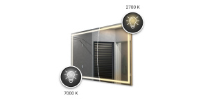 LED CCT + dotykový vypínač 3 v 1 DUAL LED zrcadlu PREMIUM