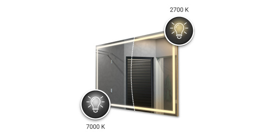 LED CCT + dotykový vypínač 3 v 1 DUAL LED zrcadlu PREMIUM