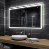 Koupelnové zrcadlo s LED podsvícením 109x73 cm ATLANTA, hranaté