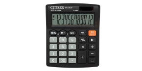 Citizen Kalkulačka SDC812NR, černá, stolní, dvanáctimístná, duální napájení