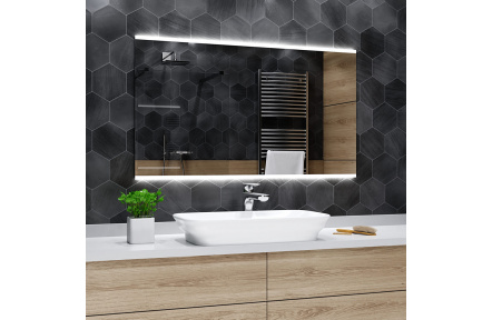 Koupelnové zrcadlo s LED podsvícením 75x60 cm BRASIL
