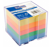 Zásobník s barevnými papíry DONAU ,zásobník + barevná náplň 8,5x8,5cm  900listů