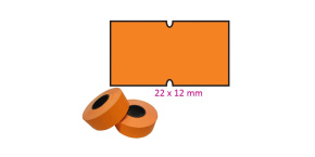 Cenové etikety 22x12mm COLA PLY oranžové