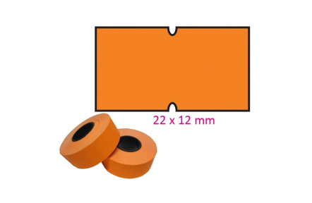 Cenové etikety 22x12mm COLA PLY oranžové