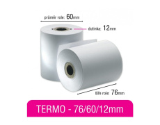 Pokladní kotouček TERMO 76/60/12mm