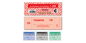 Bločkové vstupenky 1-200 ET305 Bločkové vstupenky 1-200 ET305