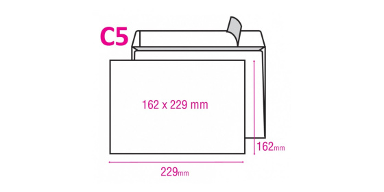 Obálka C5 samolepící s krycí páskou 1000ks