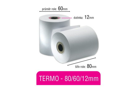 Pokladní kotouček TERMO 80/60/12mm