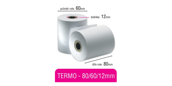 Pokladní kotouček TERMO 80/60/12mm