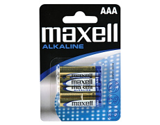 Baterie alkalická, LR-3, AAA, 1.5V, Maxell, blistr, 4-pack
