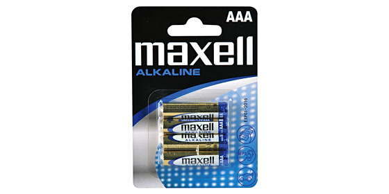 Baterie alkalická, LR-3, AAA, 1.5V, Maxell, blistr, 4-pack