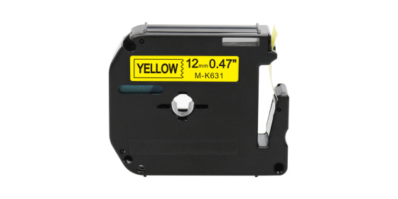 Páska Brother MK-631, 12mm x 8m, černý tisk / žlutý podklad kompatibilní