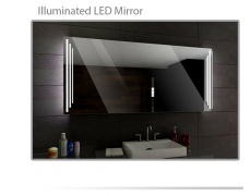 Koupelnové zrcadlo s LED podsvícením 104x90 cm PRAGA