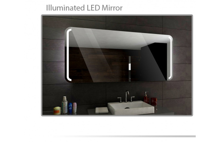 Koupelnové zrcadlo s LED podsvětlením 120x70 cm OSLO