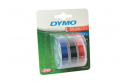 Páska Dymo 3D, 9 mm x 3 m, MIX - černá, modrá, červená, 1 blistr / 3 ks, S0847750 