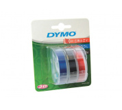 Páska Dymo 3D, 9 mm x 3 m, MIX - černá, modrá, červená, 1 blistr / 3 ks, S0847750 