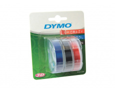 Páska Dymo 3D, 9 mm x 3 m, MIX - černá, modrá, červená, 1 blistr / 3 ks, S0847750 