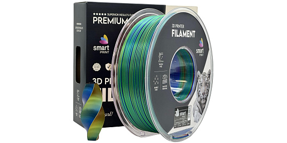 Smart print filament SILK PLA TRI COLOR red blue green 1.75mm 1kg