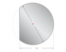 Koupelnové zrcadlo kulaté s LED podsvícením Ø 80 cm BALI ATYP