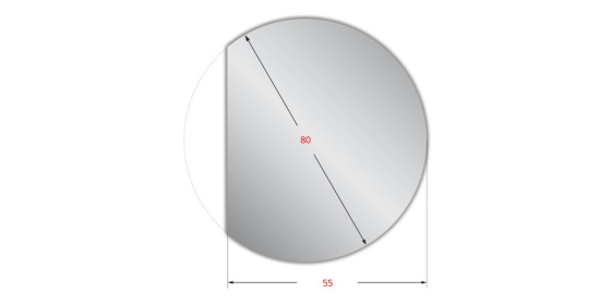 Atypické koupelnové zrcadlo kulaté s LED podsvícením Ø 80 cm BALI ATYP