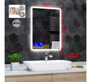 Koupelnové zrcadlo s LED podsvícením 40x60cm BOSTON ,IP44, NEUTRÁLNÍ, CONTROL PANEL, ANTIPÁRA + DOTYK