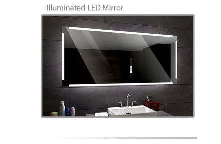 Koupelnové zrcadlo s LED podsvětlením 120x70 cm RYGA