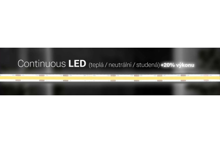 Zesílené osvětlení LED pásek Continuous +20%
