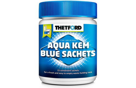 Thetford Aqua Kem Blue Sachets v dóze 15ks x 25g tablety do chemického WC