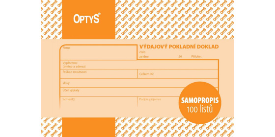  Výdajový doklad A6 pro podvojné účetvnictví  OP1083