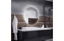Koupelnové zrcadlo kulaté s LED podsvícením Ø 110 cm BALI podsvětlené
