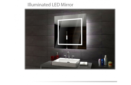 Koupelnové zrcadlo s LED podsvětlením 90x90 cm SOFIA , hranaté