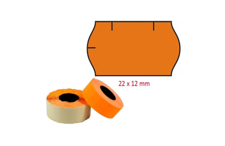 Cenové etikety 22x12mm CONTACT oranžové