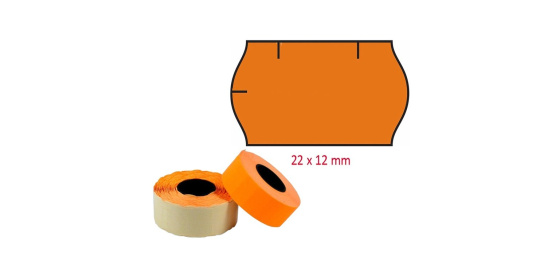 Cenové etikety 22x12mm CONTACT oranžové