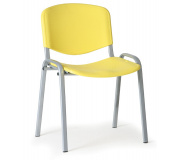 Konfereční židle plastová ISO žlutá, šedý kov židle konferenční