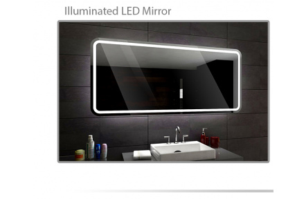 Koupelnové zrcadlo s LED podsvětlením 120x70 cm MADRID